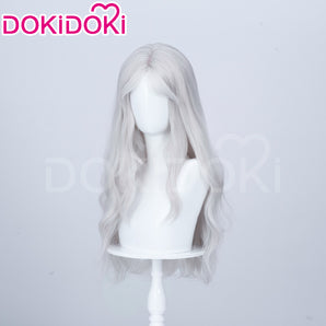 DokiDoki Game Elden Ring Cosplay Recluse Wig Long Curly Silver Hair