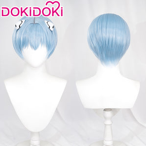 【 Ready For Ship】DokiDoki Anime Cosplay Wig Blue Short Straight Hair