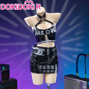 【Size XS-3XL】DokiDoki-R Game Cosplay Costume Black Sexy Dress Urban Predator Halloween