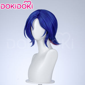 DokiDoki Anime Cosplay Wig Short Blue Hair