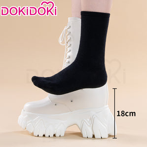 【Partially Ready For Ship】【18 CM】DokiDoki Height Increasing Shoes / Elevator Shoes Martin Boots Black White Invisible Thick-Soled 18CM