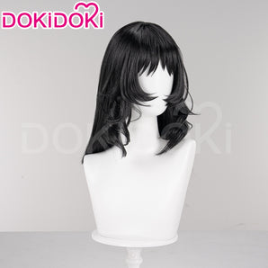 DokiDoki Game Mouthwashing Cosplay Anya Wig Long Straight Black Hair