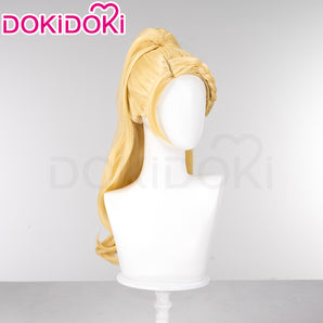 DokiDoki Anime Delicious in Dungeon Cosplay Marcille Donato Wig Long Curly Yellow Dungeon Meshi Christmas