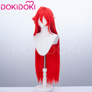 DokiDoki Game GODDESS OF VICTORY: NIKKE Cosplay Red Hood Wig Long Straight Red Hair