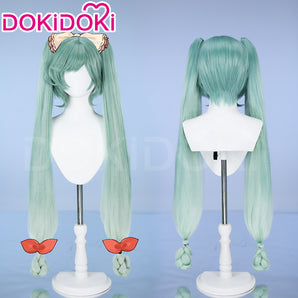 【Ready For Ship】DokiDoki Game 2024 Snow Wig Long Straight Green Hair