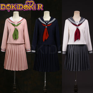 【Partially Ready For Ship】【Size XS-2XL】【Last Batch】DokiDoki-R Game Cosplay Costume Uniform Halloween Blue / Pink / Grey