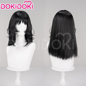 DokiDoki Game Mouthwashing Cosplay Anya Wig Long Straight Black Hair