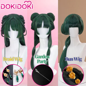 【Partially Ready For Ship】DokiDoki Anime The Apothecary Diaries Cosplay Mao Mao Wig / Hairpin / Earring / Bow Clip / Necklace Maomao Long Straight Green Hair Maomao