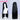 【Ready For Ship】DokiDoki Game Cosplay Woman Wig Long Straight Black Purple Vengeance Skin Blood Kariudo Daring Daifuku