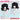 DokiDoki Game Zenless Zone Zero Cosplay Virtual Idol Wig Short Straight Black Pink Double Tail Hair