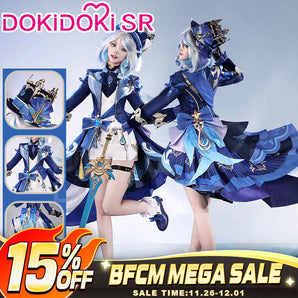 【Ready For Ship】【Size S-2XL】DokiDoki-SR Game Genshin Impact Cosplay Fontaine Furina Costume Dark Furina Focalors