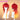 【Ready For Ship】DokiDoki Anime Wind Breaker Cosplay Chika Takiishi Wig Long Straight Red Yellow Gradient Hair