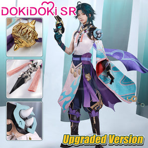 【Costume Ready For Ship】【Size S-2XL】DokiDoki-SR Game Genshin Impact Cosplay Xiao Halloween Costume Men / Shoes