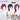 ăPartially Ready For ShipăDokiDoki Game Cosplay Cosplay Wig / Earrings / Nose Ring / Tattoo / Goggle Curly Red / Young Version Black-Red / Gradient Color Matching Reverse Warping