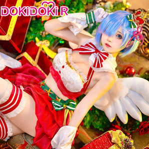【IN STOCK】DokiDoki-R Anime Re Zero Cosplay Rem Cosplay &Wig Women Cute Christmas Costume