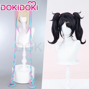 【KAngel Ver Ready For Ship】DokiDoki Game NEEDY GIRL OVERDOSE Cosplay KAngel / Ame-chan Wig Long Blonde Black Hair  Needy Streamer Overload