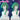 【Ready For Ship】DokiDoki Game Cosplay Wig / Glasses Long Straight Green Hair