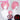 【Ready For Ship】DokiDoki GAME Literature Club Cosplay Natsuki Wig / Hairclip Short Pink Wig DDLC