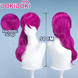 Pop Girl Comeback Skin Cosplay Wig Long Curly Magenta Hair DokiDoki