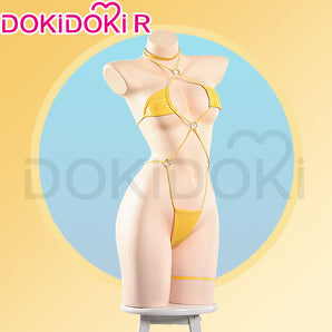 DokiDoki-R Game Cosplay Costume Yellow Swimming Suit