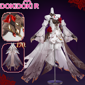 【Size S-2XL】DokiDoki-R Game Honkai Impact 3rd Cosplay Theresa Costume Lunar Vow: Crimson Love Theresa Apocalypse