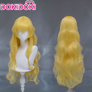 【Ready For Ship】DokiDoki Game Anime TouHou Project Cosplay Yakumo Yukari Wig Long Curly Blonde Hair