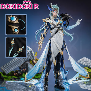 Game Genshin Impact Cosplay Il Dottore R Costume Size S-2XL DokiDoki BOSS Version Heretic of the False Moon Fatui Harbingers