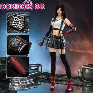 Tactical Harness Girl Cosplay SR Costume Size S-3XL DokiDoki Black White Outfit