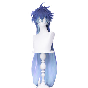 DokiDoki Game Genshin Impact Cosplay Flins Wig Long Blue Gradient Hair Song of the Welkin Moon