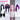 【Ready For Ship】DokiDoki Game Cosplay Woman Wig Long Straight Black Purple Vengeance Skin Blood Kariudo Daring Daifuku