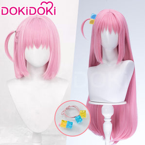 【Partially Ready For Ship】DokiDoki Anime Bocchi the Rock! Cosplay Hitori Gotoh Cosplay Wig / Headwear Pink Straight
