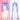 【Ready For Ship】DokiDoki VSINGER Rabbit Hole Cosplay Long Curly Blue Pink Ponytail Wig / Head Accessories Cute