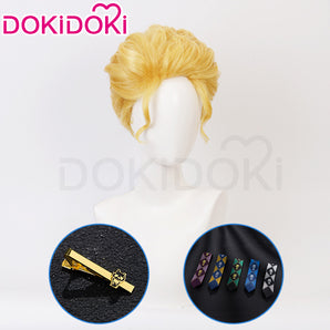 【Ready For Ship】DokiDoki Anime Cosplay Slicked-Back Wig / Tie Short Blonde Hair