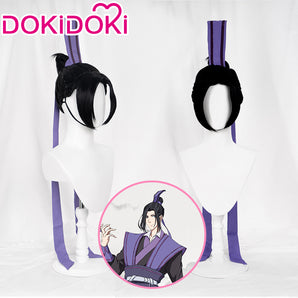 【Ready For Ship】DokiDoki Anime Dao Mo To Shi Cosplay Jiang Cheng Wig Mo Dao Zu Shi Jiangcheng Black Men MDZS