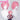 【Ready For Ship】DokiDoki GAME Literature Club Cosplay Natsuki Wig / Hairclip Short Pink Wig  DDLC