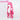 DokiDoki Anime Cosplay Wig Long Curly Pink Hair / Crown