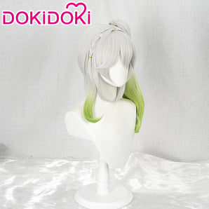 【US LOCAL SHIPPING 】DokiDoki Game Genshin Impact Sumeru Cosplay Kusanari Cosplay Wig Nahida Silver Green